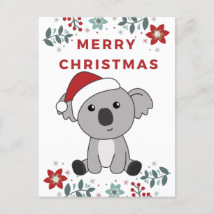 Cartes Pour Fêtes Annuelles Koala Noël Neige Animaux d'hiver Koalas
