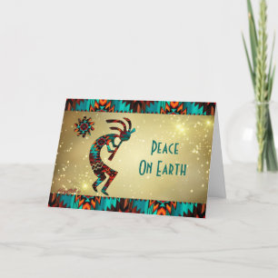 Cartes Pour Fêtes Annuelles Kokopelli Jouer La Flûte