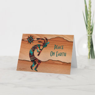 CARTES POUR FÊTES ANNUELLES KOKOPELLI JOUER LA FLUTE