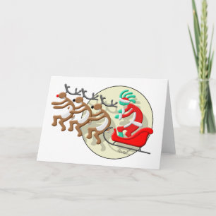 Cartes Pour Fêtes Annuelles Kokopelli Santa Clause