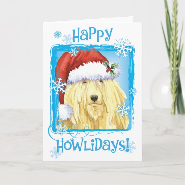 Cartes Pour Fêtes Annuelles Komondor de Noël (Devant)