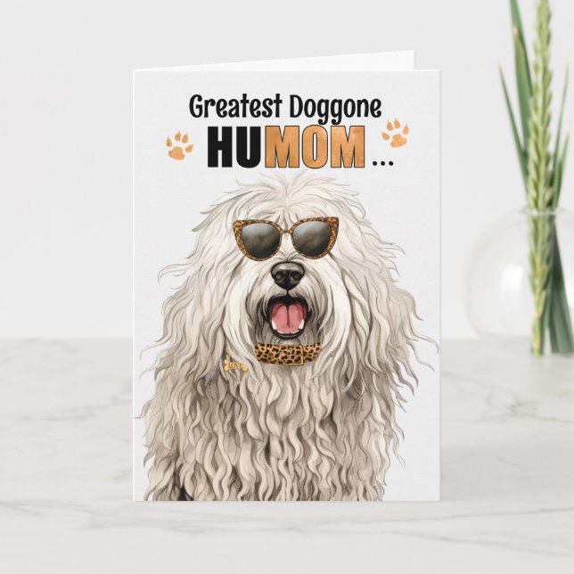 Cartes Pour Fêtes Annuelles Komondor Dog Best HuMOM Jour des Mères (Devant)