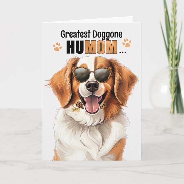 Cartes Pour Fêtes Annuelles Kooikerhondje Dog Best HuMOM Jour des Mères (Devant)