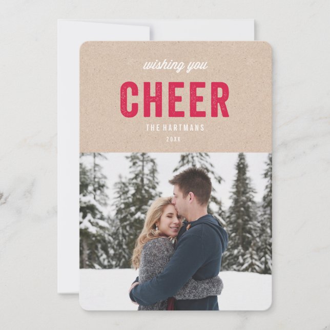 Cartes Pour Fêtes Annuelles Kraft des Fêtes (Devant)