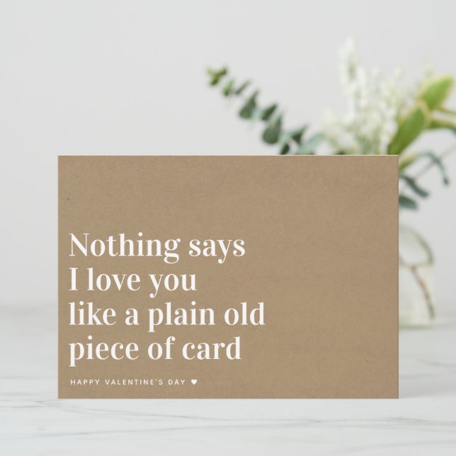 Cartes Pour Fêtes Annuelles Kraft I Love You Funny Valentine's Day (Debout devant)