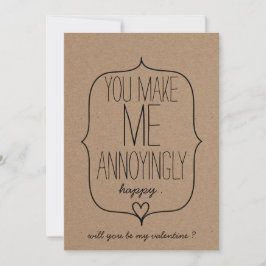 Cartes Pour Fêtes Annuelles Kraft Papier mignon Coeur drôle Valentines Jour