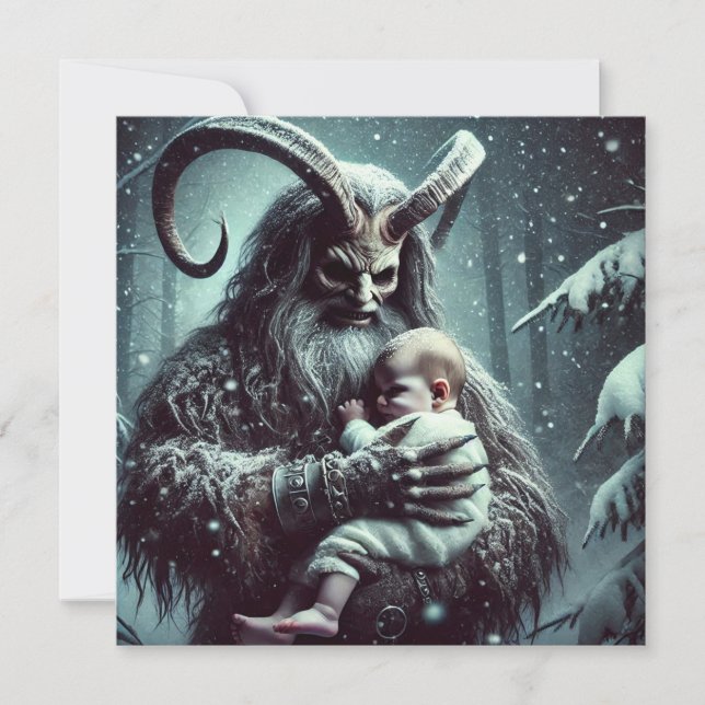 Cartes Pour Fêtes Annuelles Krampus de Noël (Devant)