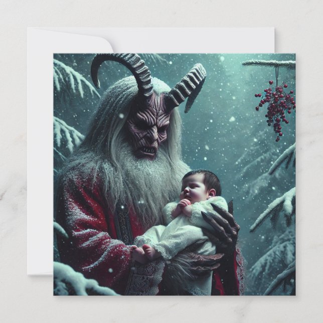 Cartes Pour Fêtes Annuelles Krampus de Noël (Devant)