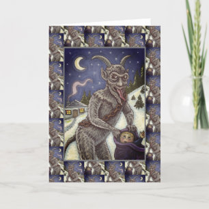 CARTES POUR FÊTES ANNUELLES KRAMPUS & ENFANTS NAUGHTY, HISTOIRE DE NOËL CRAYAN