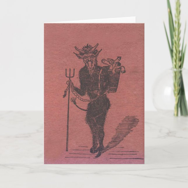 Cartes Pour Fêtes Annuelles Krampus Kidnapping (Devant)