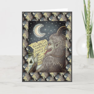 CARTES POUR FÊTES ANNUELLES KRAMPUS NAUGHTLIST, HISTOIRE DE NOËL CRAYANTE