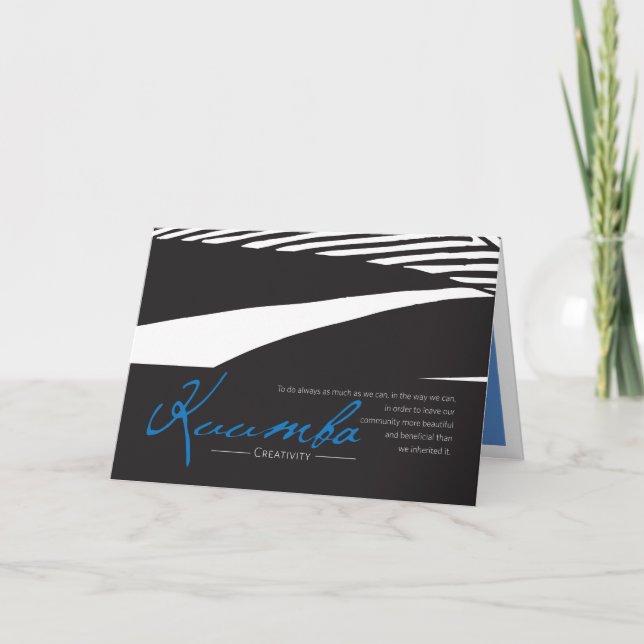 Cartes Pour Fêtes Annuelles Kwanzaa Card Kuumba (Devant)