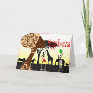 Cartes Pour Fêtes Annuelles Kwanzaa heureux