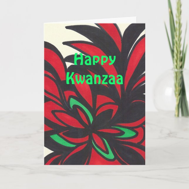 Cartes Pour Fêtes Annuelles Kwanzaa heureux (Devant)