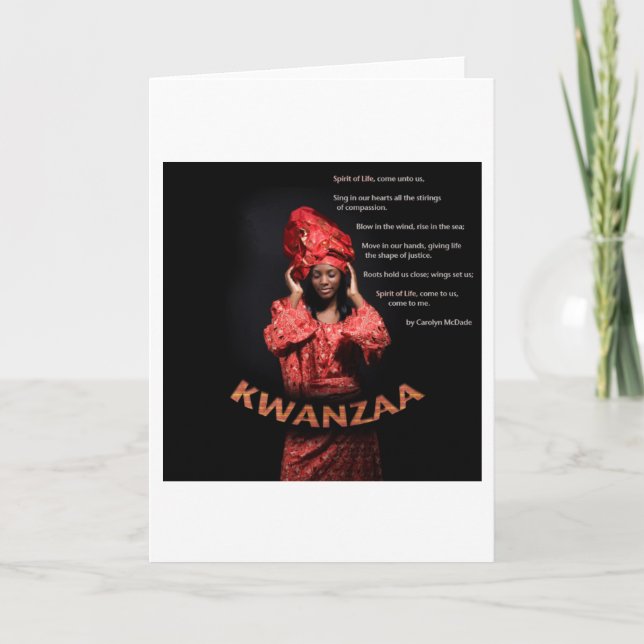 Cartes Pour Fêtes Annuelles Kwanzaa heureux 321 (Devant)