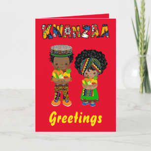 Cartes Pour Fêtes Annuelles Kwanzaa Salutations