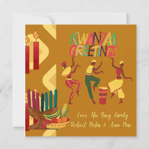 Cartes Pour Fêtes Annuelles Kwanzaa Salutations Joyeuse joyeuse fête d'hiver
