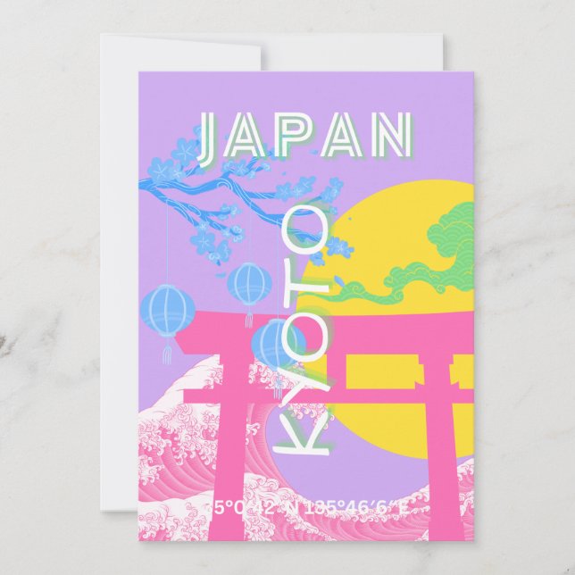 Cartes Pour Fêtes Annuelles Kyoto Japon Travel Art (Devant)