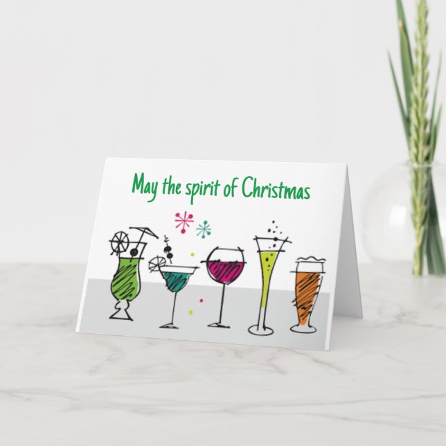 CARTES POUR FÊTES ANNUELLES L'"ESPRIT DE NOËL ET D'ESPRITS AUSSI" (Devant)