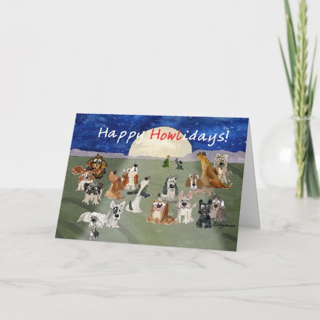 Cartes Pour Fêtes Annuelles La bande dessinée heureuse de Howlidays poursuit (Devant)