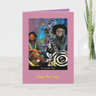 Cartes Pour Fêtes Annuelles La bonne année psychédélique de Shack… !