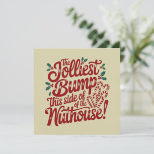 Cartes Pour Fêtes Annuelles La bosse la plus joyeuse sur le côté de la maison