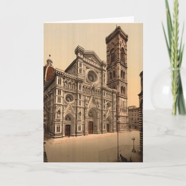 Cartes Pour Fêtes Annuelles La cathédrale et le campanile, Florence (Devant)