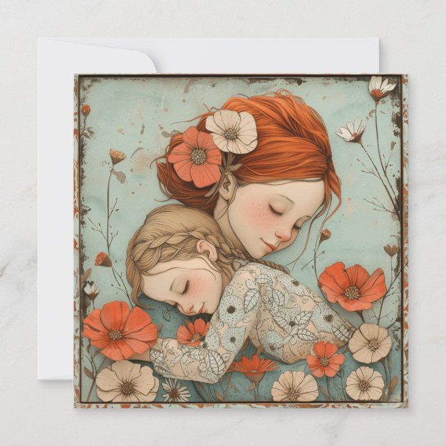 Cartes Pour Fêtes Annuelles La chaleur de la mère : Notes d'amour (Devant)