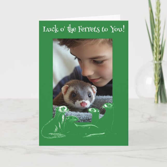 Cartes Pour Fêtes Annuelles La chance des furets Saint Patrick's Day (Devant)