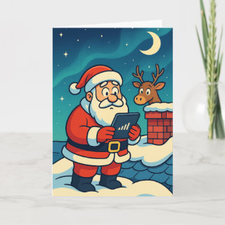 Cartes Pour Fêtes Annuelles La chasse Wi‑Fi du Père Noël