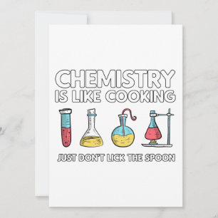 Cartes Pour Fêtes Annuelles La chimie est comme la Cuisine