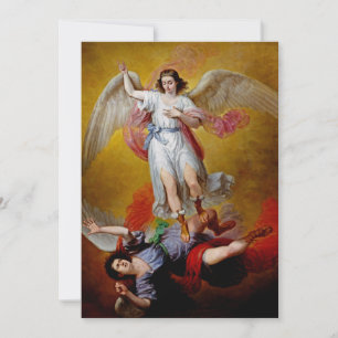 Cartes Pour Fêtes Annuelles La chute de Lucifer par Antonio Maria Esquivel