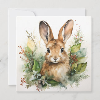Cartes Pour Fêtes Annuelles La collection Woodlawn : Lapin de Noël