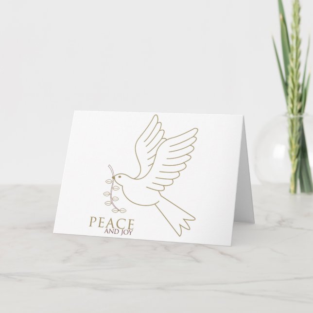 Cartes Pour Fêtes Annuelles La colombe de la paix (Devant)