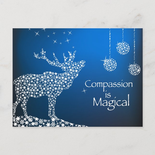 Cartes Pour Fêtes Annuelles La compassion pour les fêtes est magique (Devant)
