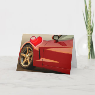 Cartes Pour Fêtes Annuelles La Corvette de la Saint Valentin