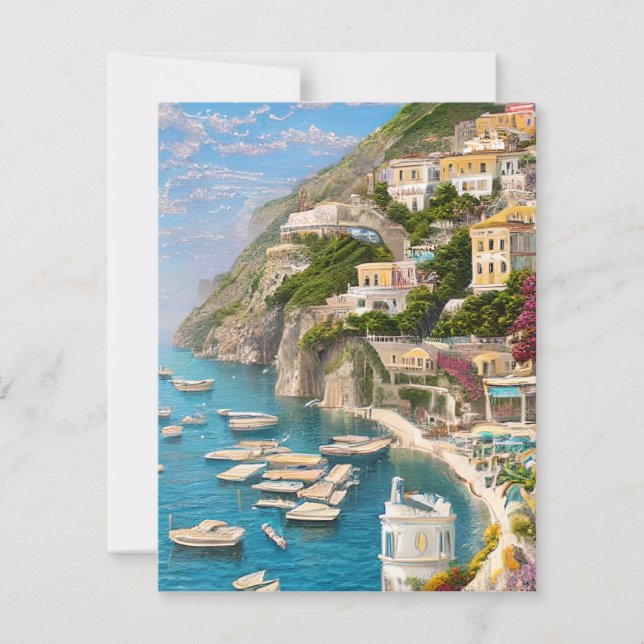 Cartes Pour Fêtes Annuelles La côte amalfitaine est l'une des plus belles (Devant)