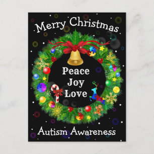 Cartes Pour Fêtes Annuelles La couronne de Noël autiste