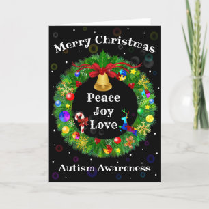 Cartes Pour Fêtes Annuelles La couronne de Noël autiste