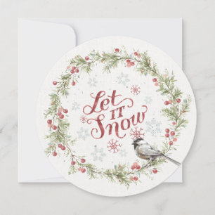 Cartes Pour Fêtes Annuelles La couronne d'hiver : la neige