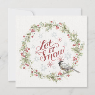 Cartes Pour Fêtes Annuelles La couronne d'hiver : la neige