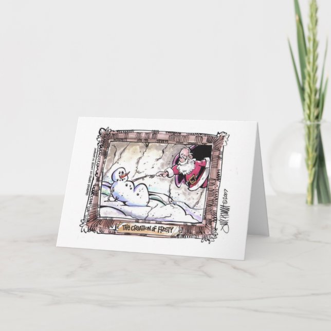 Cartes Pour Fêtes Annuelles La Création de Frosty (Devant)