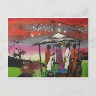 Cartes Pour Fêtes Annuelles La crèche de Noël africaine