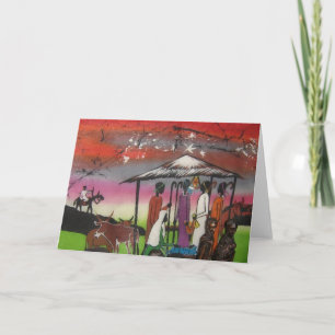 Cartes Pour Fêtes Annuelles La crèche de Noël africaine