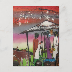 Cartes Pour Fêtes Annuelles La crèche de Noël africaine