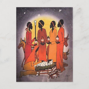 Cartes Pour Fêtes Annuelles La crèche de Noël africaine