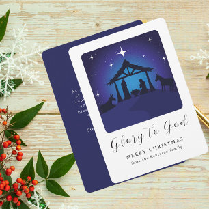 Cartes Pour Fêtes Annuelles La crèche de Noël Gloire à Dieu