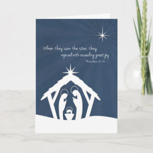 Cartes Pour Fêtes Annuelles La crèche Silhouette pour Noël