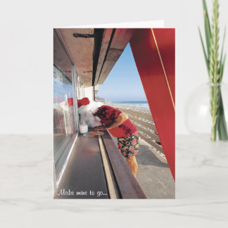 Cartes Pour Fêtes Annuelles La demande de Père Noël à la fenêtre… "font le