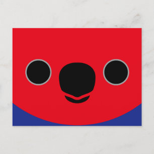 Cartes Pour Fêtes Annuelles La face d'un perroquet Eclectus (femelle)